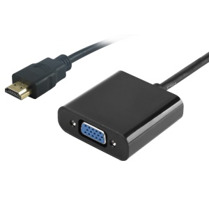 POWERTECH αντάπτορας HDMI σε VGA PTH-023, 1920x1200p, μαύρο